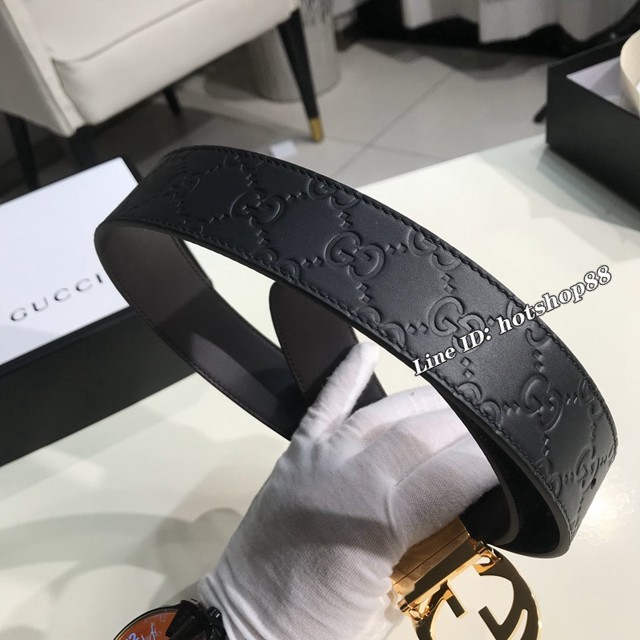 Gucci經典皮帶 古奇小牛皮腰帶  jjp1350